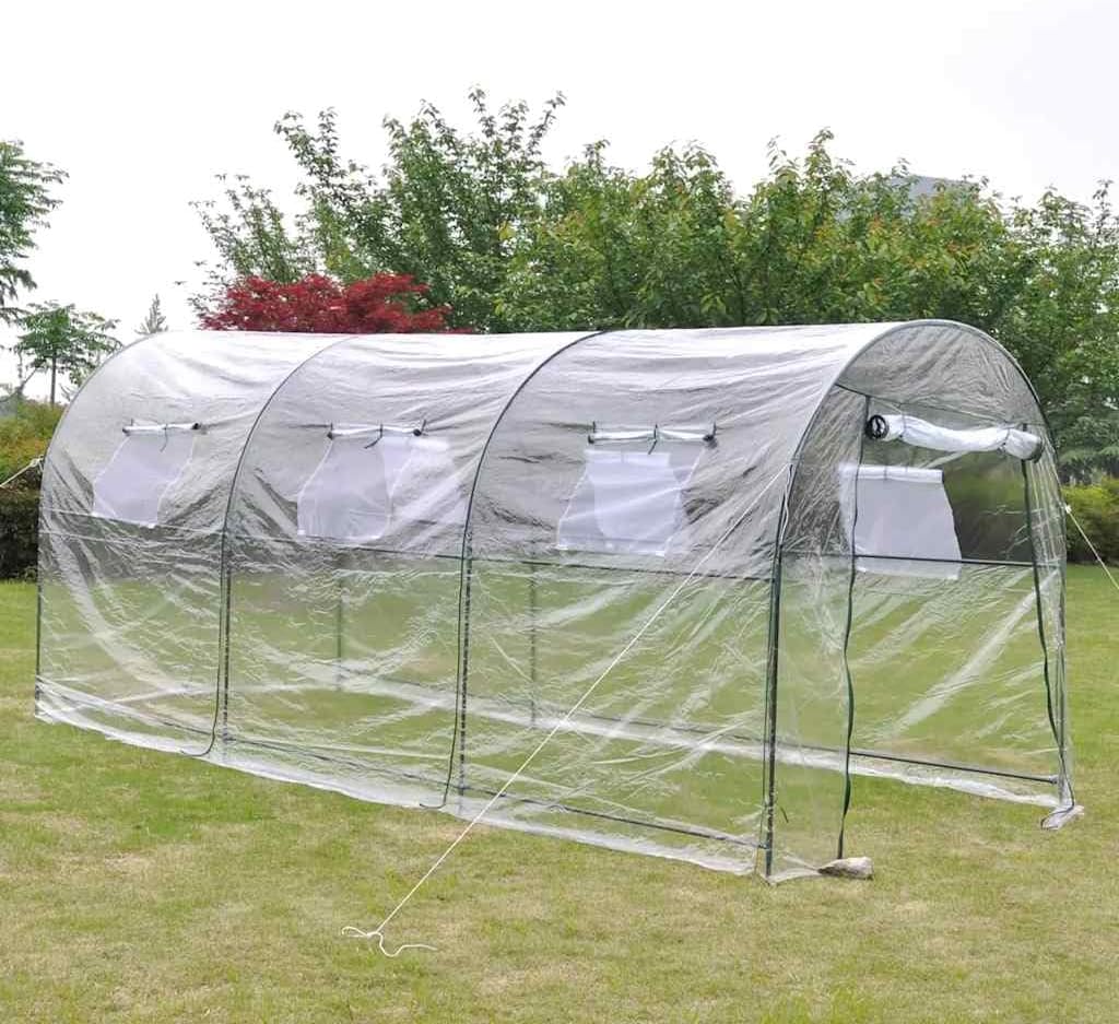 Large Portable Greenhouse 177x75x79 Inch, Walk-in Outdoor Gardening Plant Growing Tent with Heavy Duty Powder-Coated