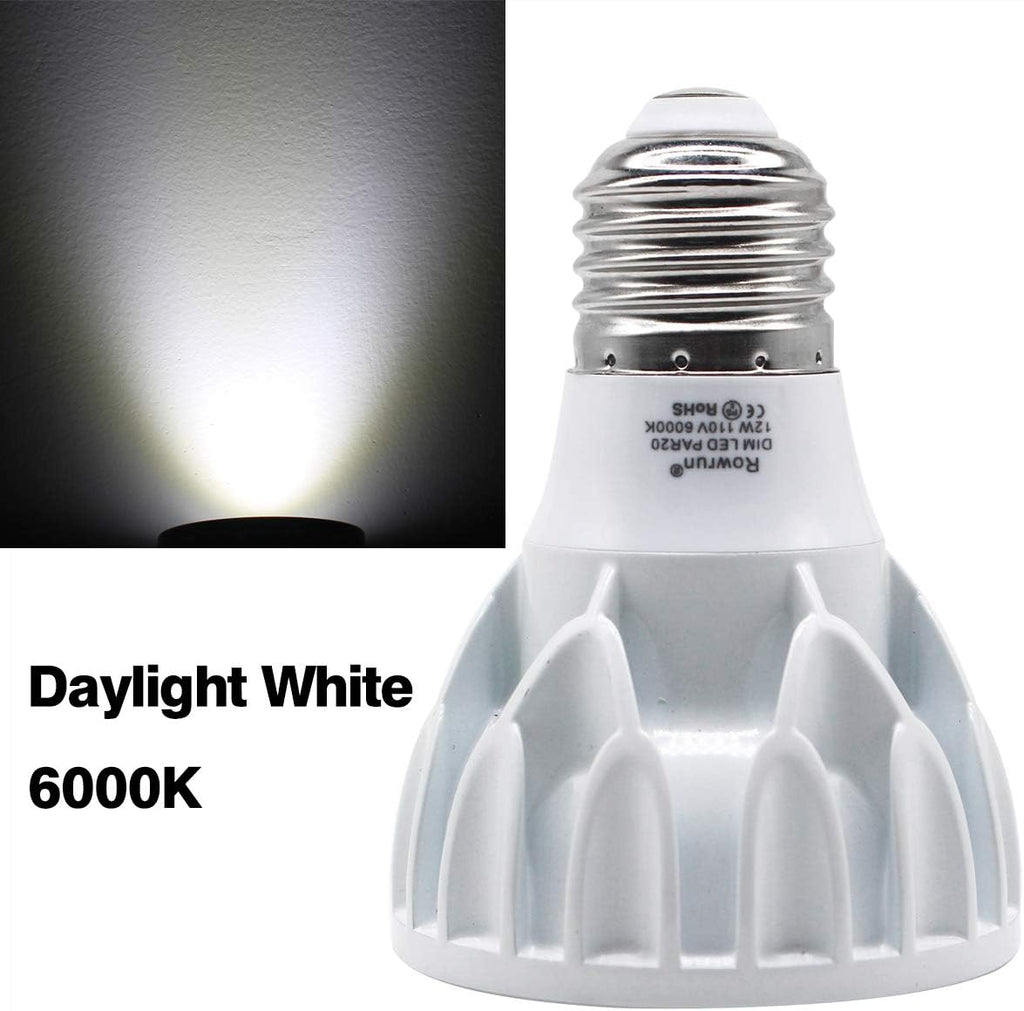 PAR20 E26 Dimmable COB Bulb 12W Daylight High Lumen Can Light 2 Pack