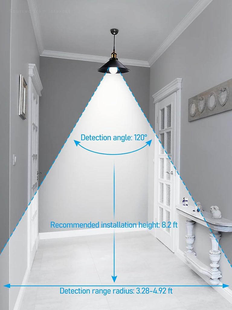 A19 Motion Sensor LED Light Bulb, 900LM, E26 6000K