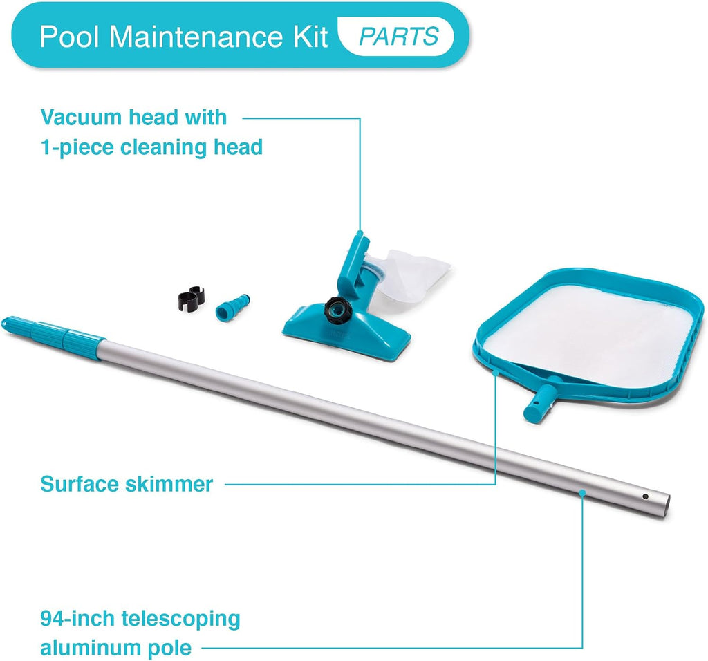 Prism Frame 15ft x 48in Round Above Ground Swimming Pool Set Bundle | 26725EH - 1000 GPH Filter Pump, Ladder, Pool