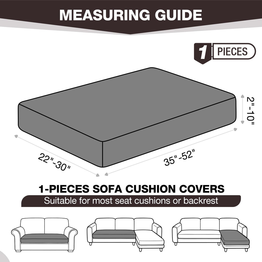 Couch Cushion Covers Medium 1 Piece Stretch Couch Covers for 2 Seat Couch, Sofa Seat Covers Soft Washable Furniture