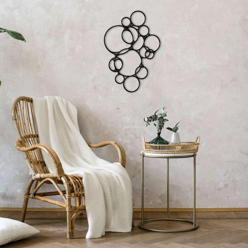 Abstract Bubbles Metal Wall Art Decor, Metal Wall Art Decor, Outdoor Decor, Metal Signs, Modern Minimalist Aesthetic