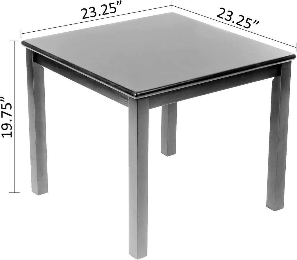 Solid Hard Wood Kids Table and Chair Set, Natural, 5 Piece