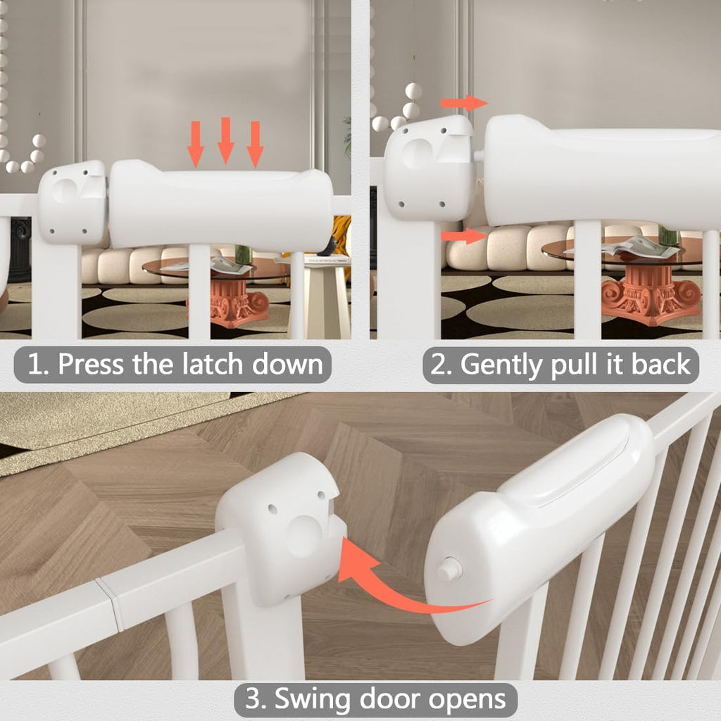 4.72in Extensions for Walk Through Baby Gate Auto Close White