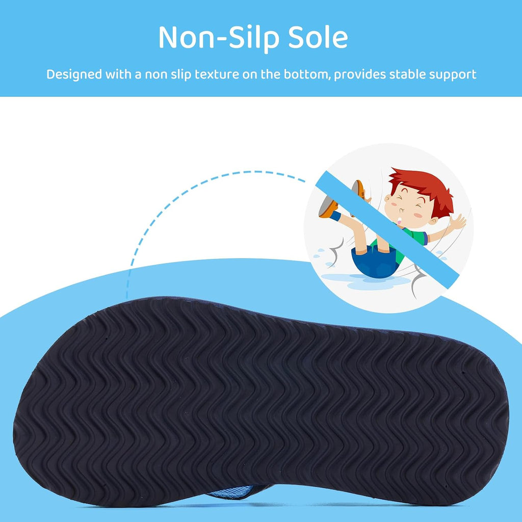 Girls & Boys Kids Flip Flop summer Slide Sandals Slip on Suitable for Bath Shower Beach pool (Little Kid/Big Kid)