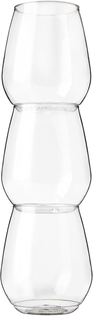 POP 18oz Vino XL SET OF 12, Premium Quality, Recyclable, Unbreakable & Plastic Wine Glasses, 12 Count (Pack of 1)
