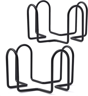 Coaster Holder 4.3 Inch Black Iron Metal Holder Storage Caddy for Both Round and Square Coasters Fit 4 to - Set of 9