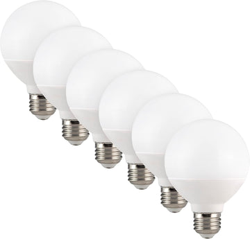 G25 Globe LED Light Bulbs, 450 Lumens, 4000K, 40W Equal, 6 Pack