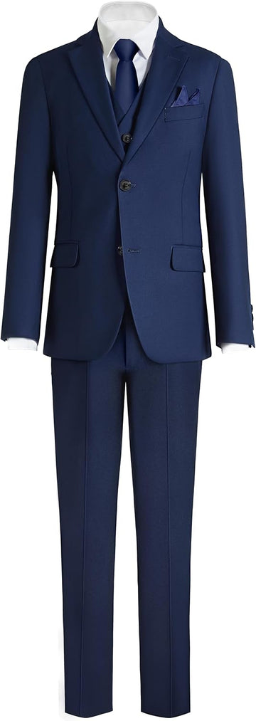 Boys Suit Set with Adjustable Waist | Available in 3 Fits: Slim, Regular, Husky