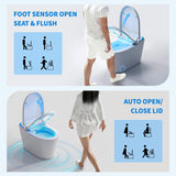Smart Toilet with Powerful Flush, Auto Open/Close Lid