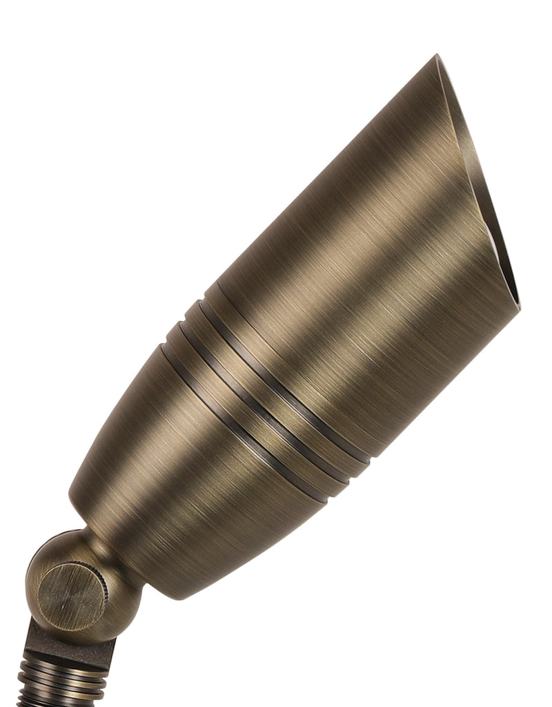Solid Brass Outdoor Landscape Spotlights, Heavy Duty Low Voltage Landscape Lighting with 5W 2700K Aluminum MR16