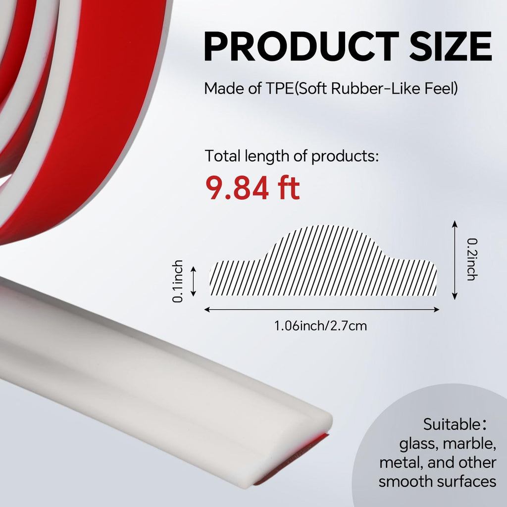 118 x 1.06 Inch Peel and Stick Molding Chair Rail Panel,White