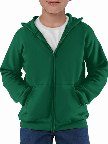 Boys Zip Up Hoodie Sweatshirt Kids Long Sleeve Fleece Sweatshirts with Kangaroo Pockets