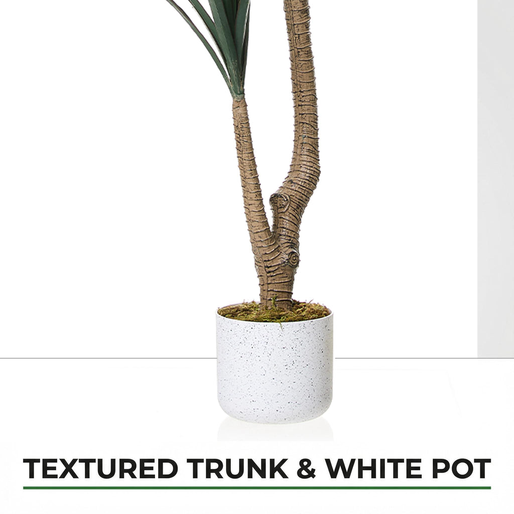 5.4FT Artificial Dracaena Plants with White Planter