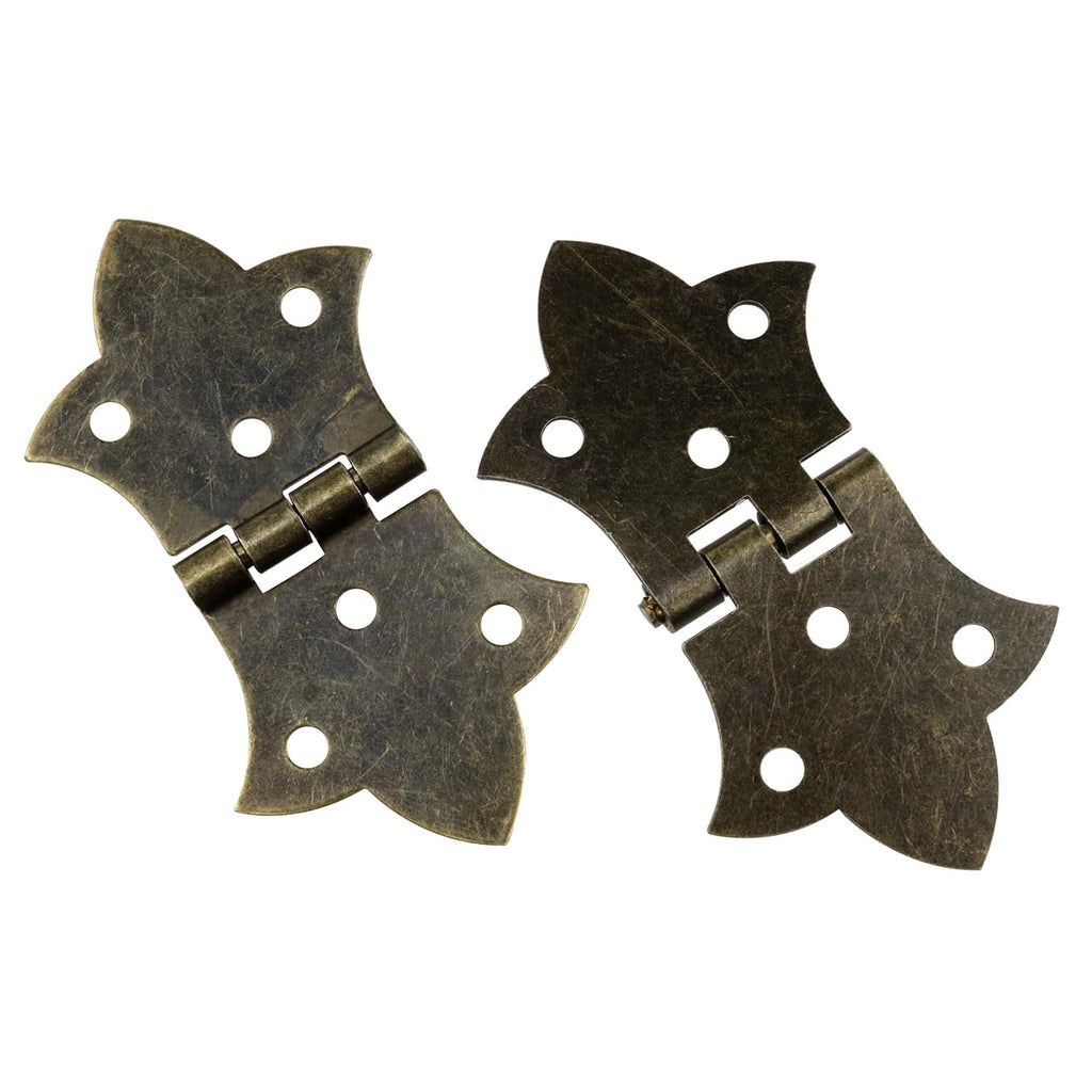 10pcs 2.24 * 1.22-inch Butterfly Hinge Antique Bronze Hinges Decorative Hinges with Mounting Screws for Cabinets