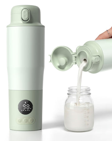 Portable Bottle Warmer for Travel,2.5 Min Fast Heating Dual Modes for Breast Milk & Water, Baby Milk Warmer with 316L