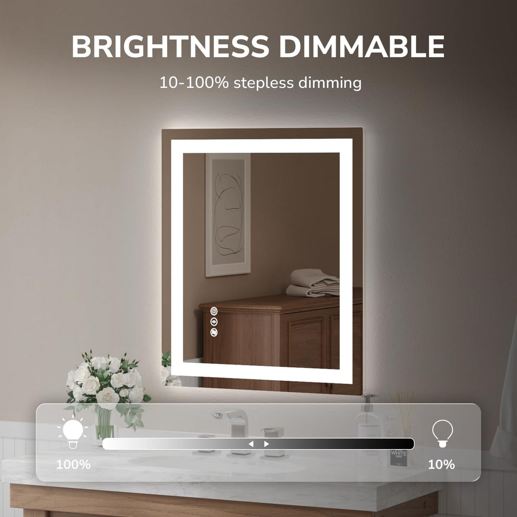 LED Bathroom Mirror 24x32 Inch