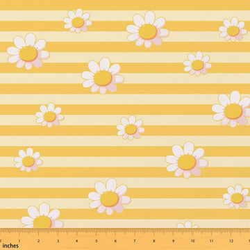 Daisy Floral Fabric By The Yard Soft 5 Yards