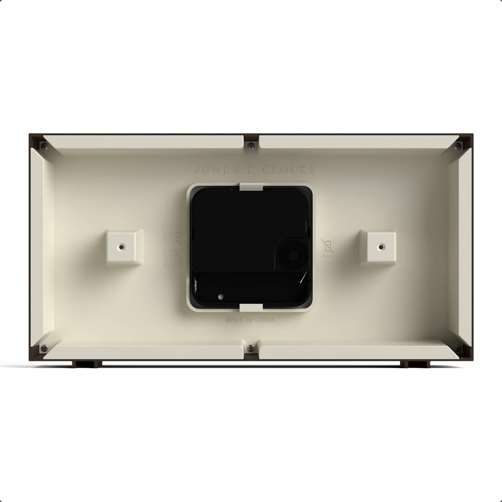 Odeon Desk Clock | Modern Rectangular Design | Brown
