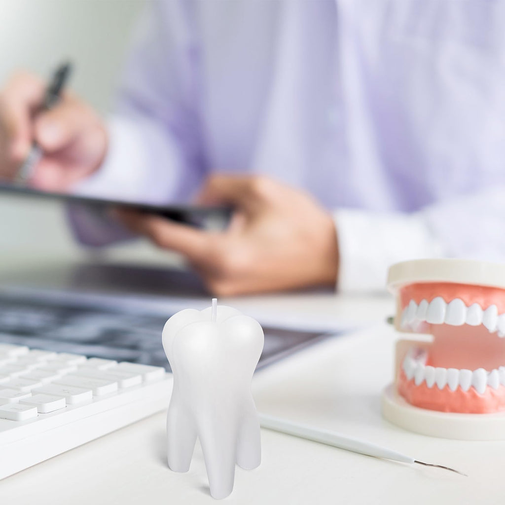 6 Pcs Tooth Scented Candles Aesthetic Dentist Office Tooth Decoration Natural Soy Wax Aromatherapy Candle for Dental