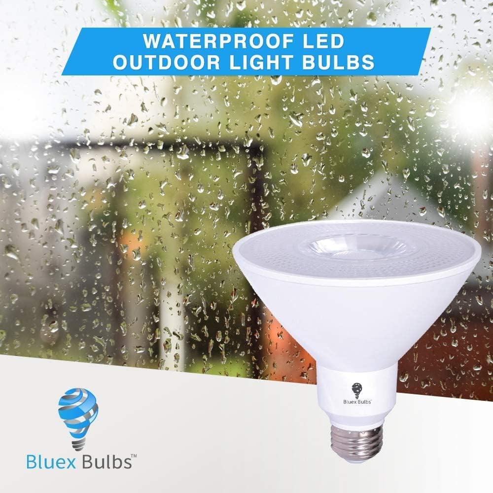 4 Pack PAR38 Amber Yellow LED Bug Light Bulb Outdoor LED Flood Light Bulb 17W 170 Watt Equivalent Dimmable Waterproof