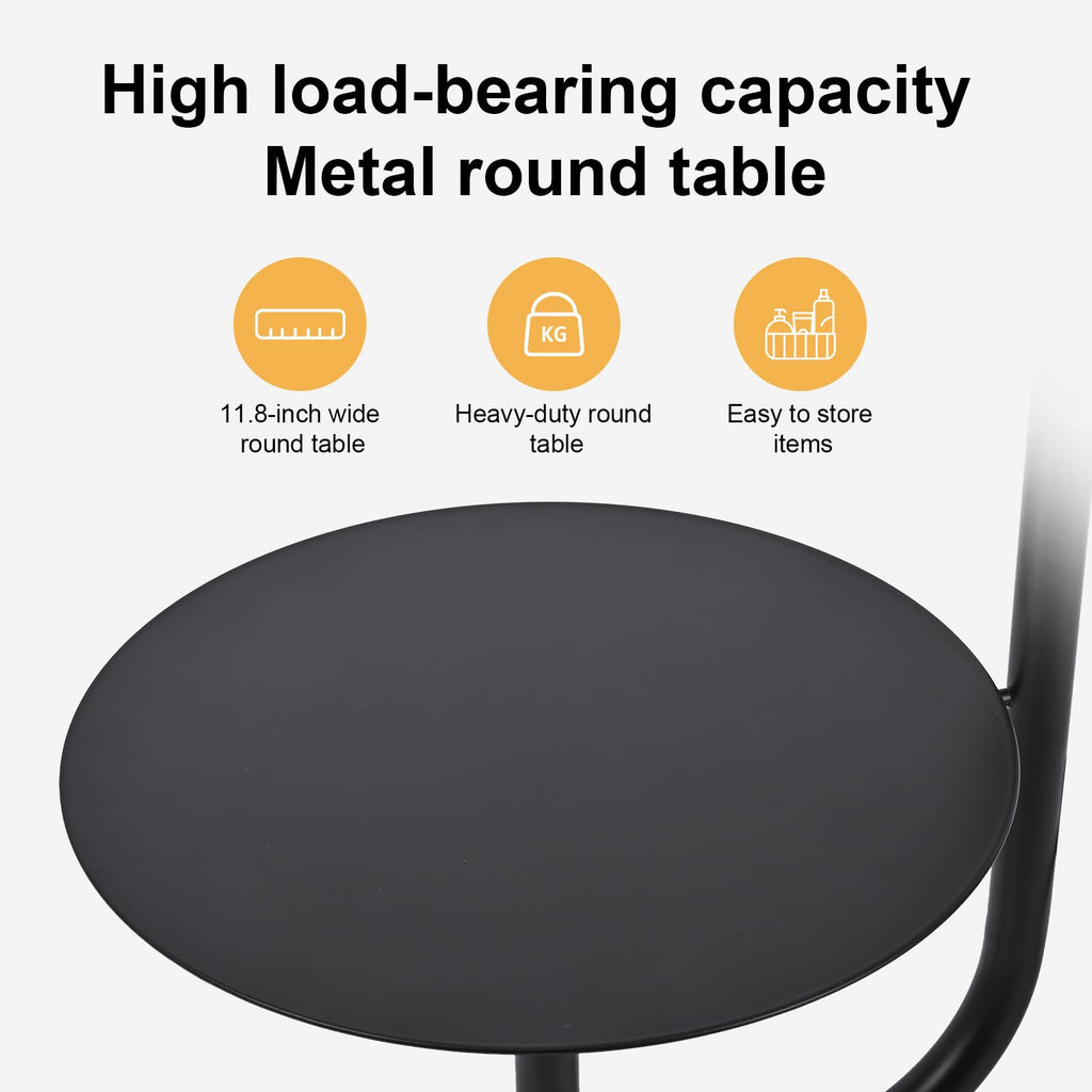 Black Floor Lamp with Shelf, Dimmable LED Reading Standing Lamp