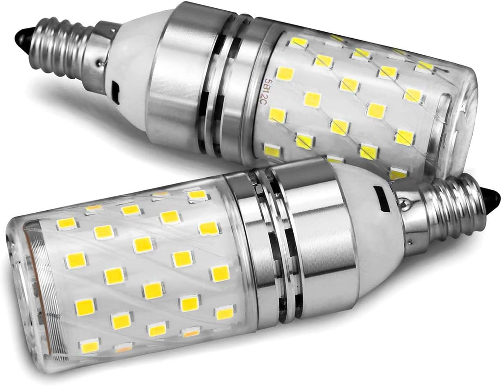 E12 LED Corn Bulbs 12W,6000K Daylight White,1200LM,100W Incandescent Bulbs Equivalent,Pack of 4