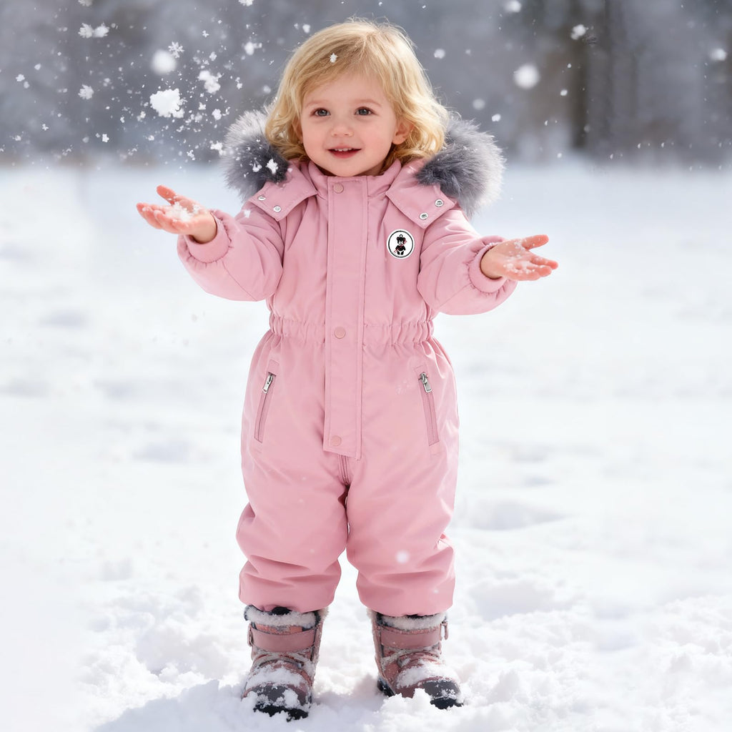 Toddler One Piece Snowsuit, Baby Boys Girls Jumpsuit