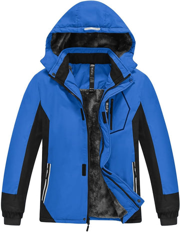 Boys Skiing Jacket Kids Hooded Fleece Winter Snowboard Jackets