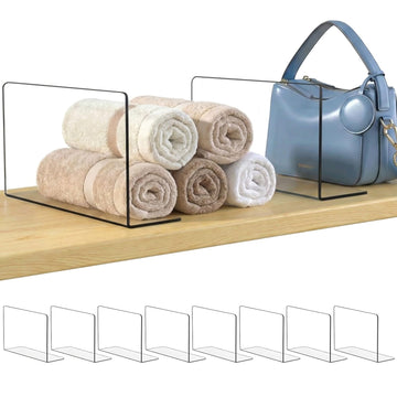 Shelf Dividers Closet Organization: 6" Tall x 10" Deep (Small)