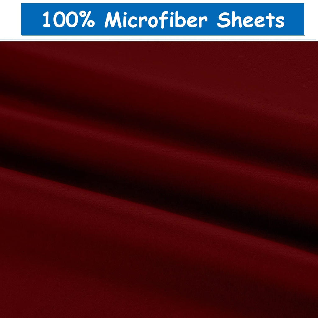 Super Single Waterbed Sheets, 4 Piece Attached Sheet Set, Fits 18 Inch Deep Mattress, Brushed Microfiber, Ultra Soft