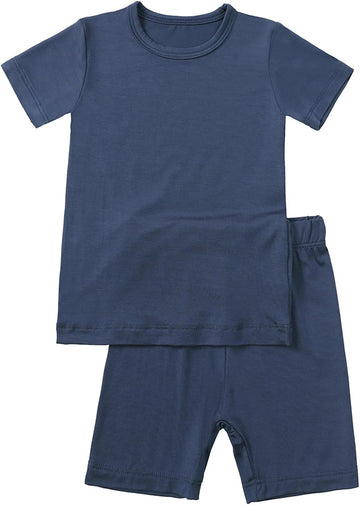 Unisex Toddler Short Summer Pajamas Set Rayon of Bamboo