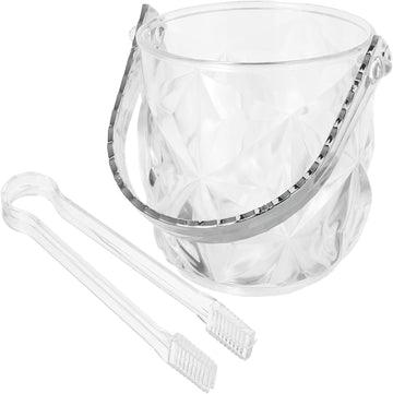 Portable Plastic Ice Bucket with Tongs Events