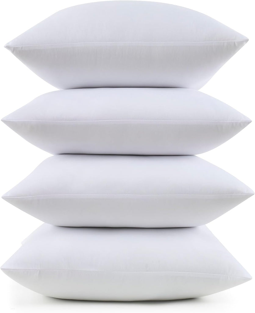 18X18 Pillow Inserts - Throw Pillow Set - Cushion Inserts for Decorative Throw Pillows Covers - Soft & Supportive - Set of 4