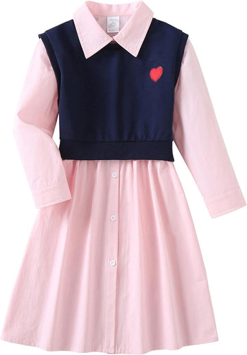 Little Girls Clothes Girl Cotton Long Sleeve Dresses 2 Piece Outfits for Kids