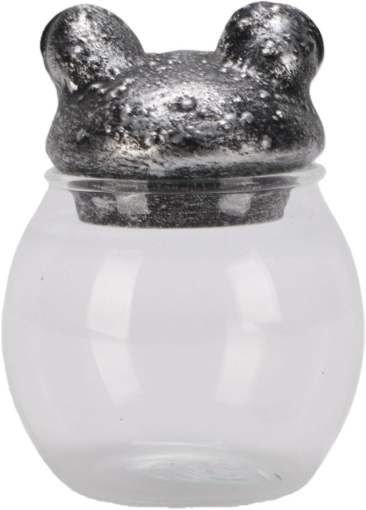 Apothecary Jar Handcrafted Vintage Glass Storage Container with Lid for Tea Spices Condiments, Wide Mouth Sealed Food