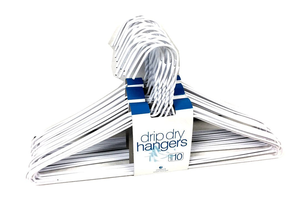 Set of 30 Wire Hangers Galvanized Steel Metal Coat Clothes Hangers with Plastic Coating White Color 16" (40.5Cm) Wide