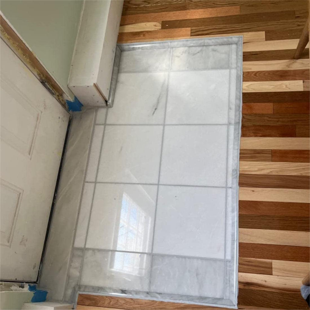 Carrara 1" X 12" Marble Quarter Round Tile Liner, Edge Trim Molding for Shower and Backsplash, Bullnose Tile Trim