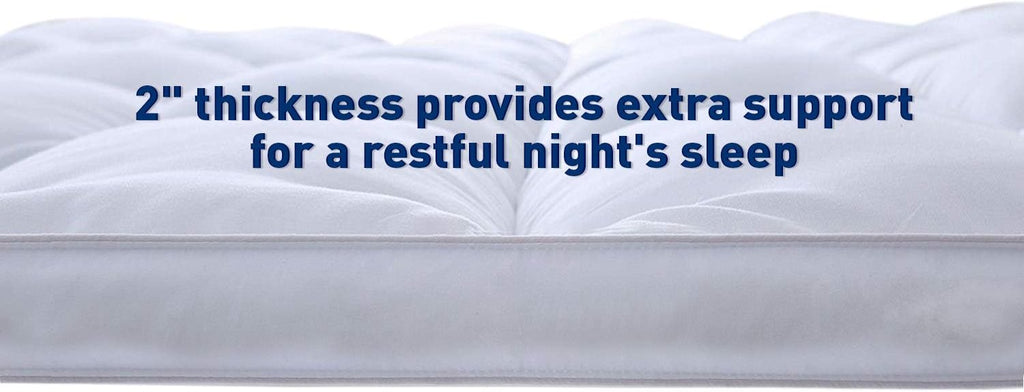 Sweet Home Dreams Thick Hypoallergenic Down Alternative Bed Mattress Topper, Queen, 2" H