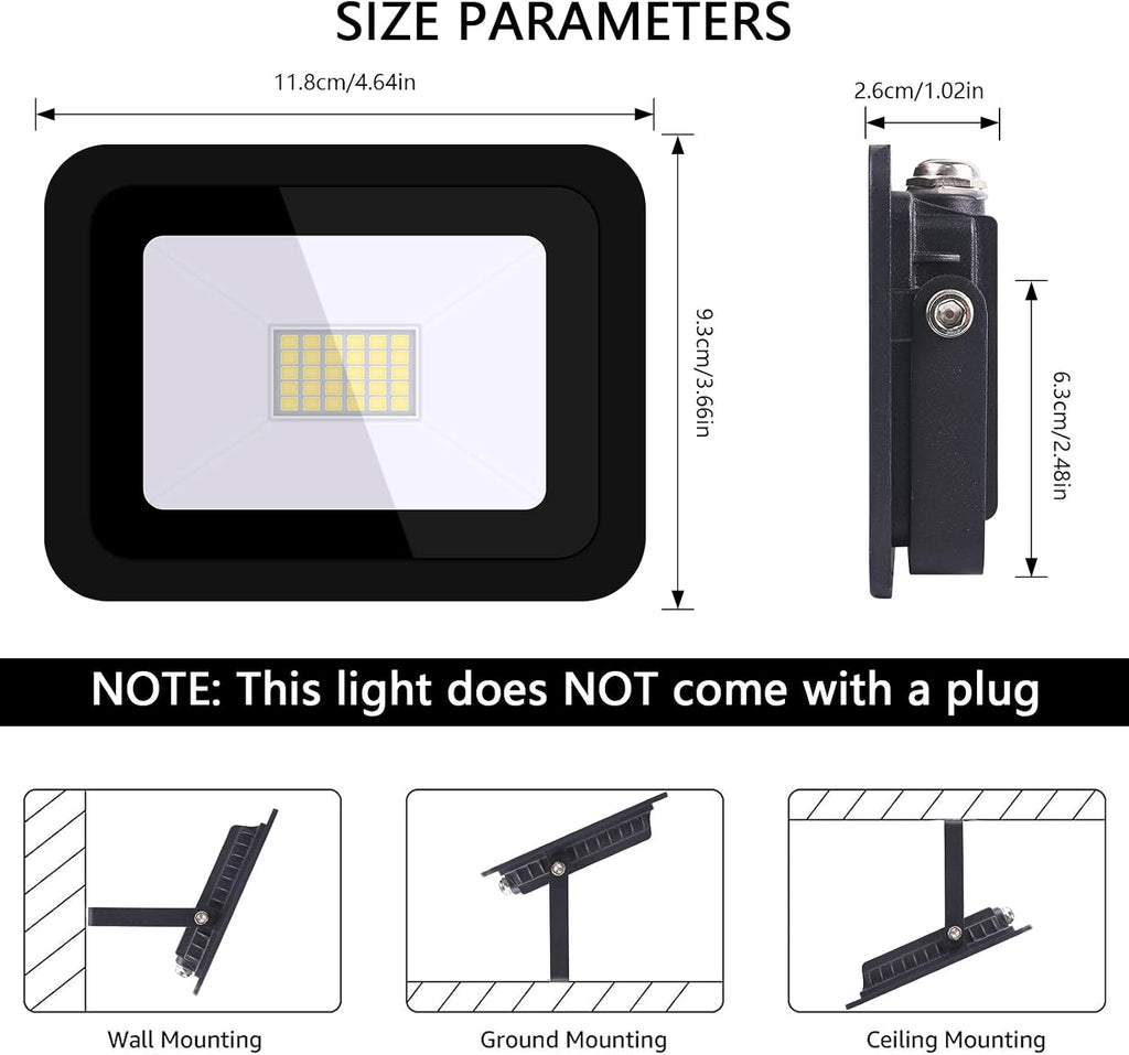 Ultra-Thin 30W Cool White 6000K LED Flood Light Spotlight Led Search Lamp 110V Floodlights for Outdoor Garden Street