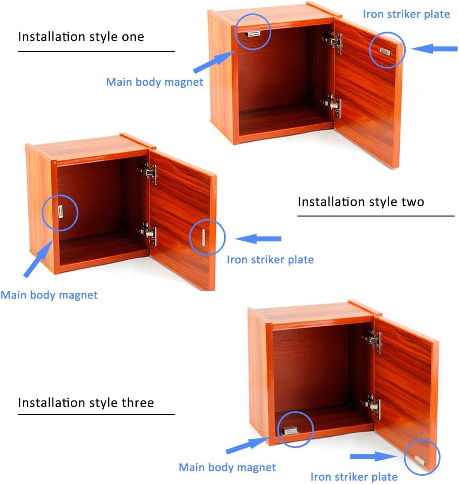Magnetic Door Catch 40 lbs Pull Strong Magnet Cabinet Latches Magnetic Hardware Stainless Steel Chrome Door Closer