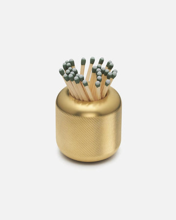Match Striker - Decorative Match Holder with Striker, Cloche for Candles & Fireplace, Modern Home Decor, Solid Carbon