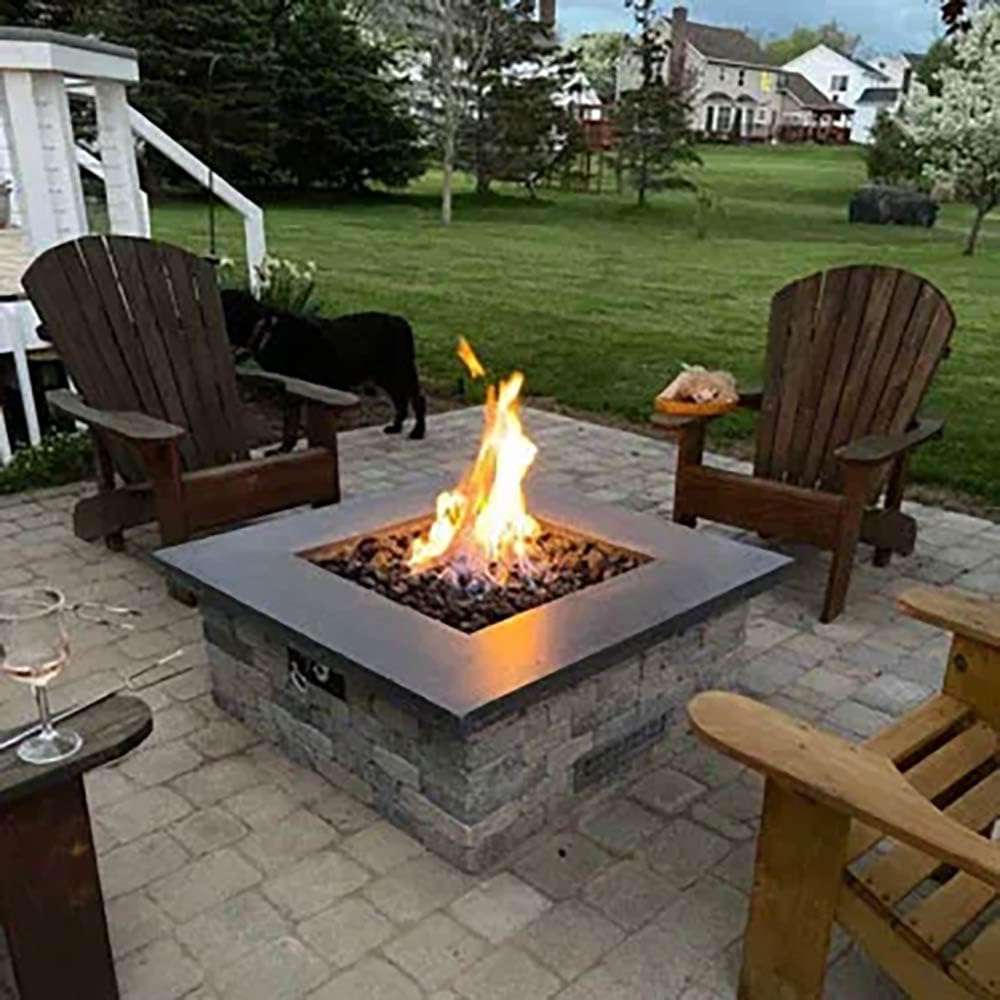 Fire Penta Fire Pit Burner, 18-Inch, Stainless Steel, Natural Gas