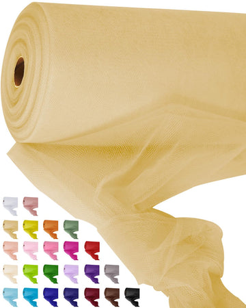 Tulle Fabric Roll 54 Inch x 40 Yards for Wedding Decor (Orange)