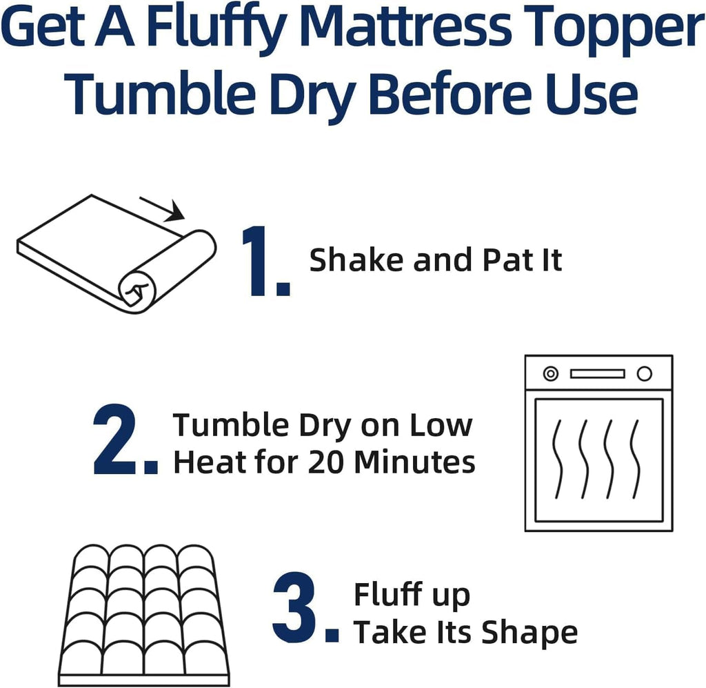 Full Mattress Topper for Back Pain, Thick Mattress Pad Cover | Plush Pillow Top Mattress Topper, Breathable Soft Bed