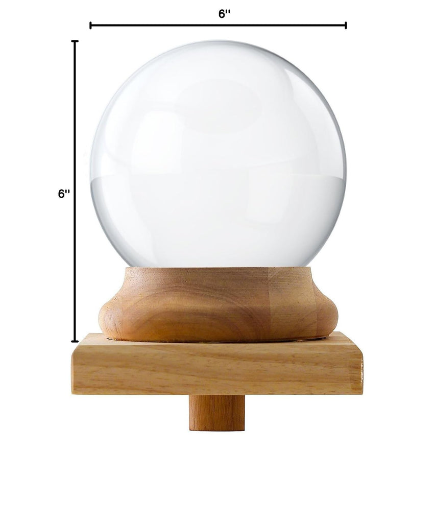 Newel Post Cap Finial - Crystal Ball 150mm (6 inch) Diameter