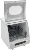 Portable Countertop Dishwasher, Compact Mini Dishwasher with 6-Set Capacity, 12 Spray Nozzles for Ap