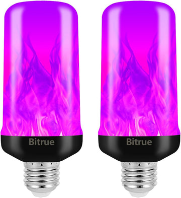 LED Purple Flame Bulbs, 4 Modes, E26 Base,Decor Light, Purple