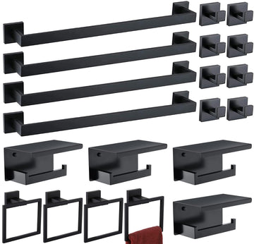 Bathroom Hardware Set 20 Piece Brushed Nickel Bathroom Accessories Set Towel Bar Set Includes 4 Towel Bar 24