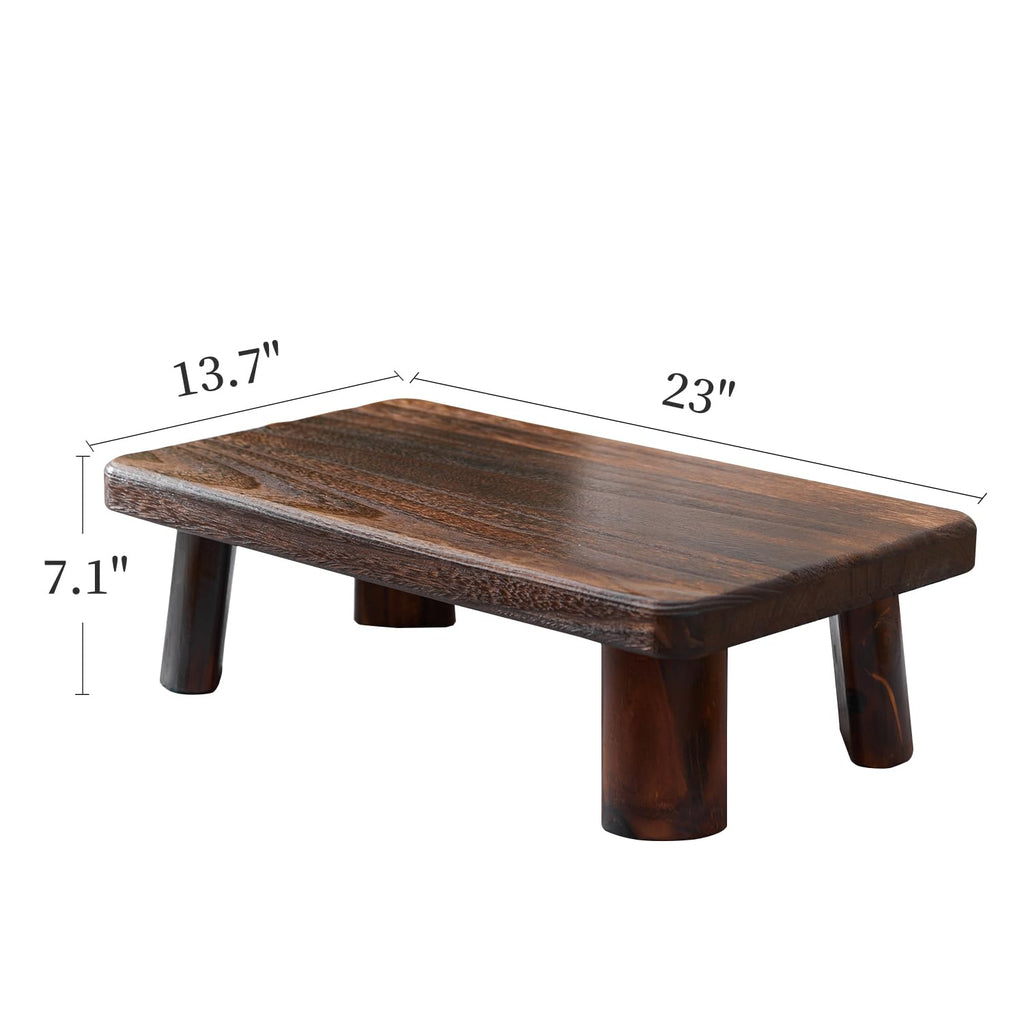 Paulownia Wooden Japanese Floor Table, Sturdy Lightweight Tea Table